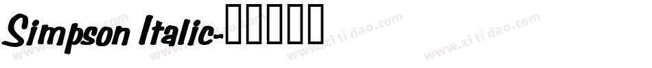 Simpson Italic字体转换